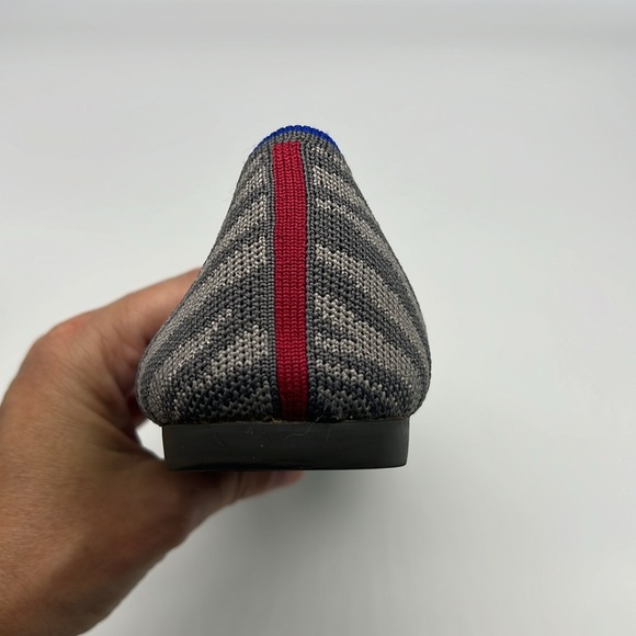 Rothy’s - The Point Gray Zebra Print Pointed Toe Ballet Flats Size 9.5 - Picture 12 of 16